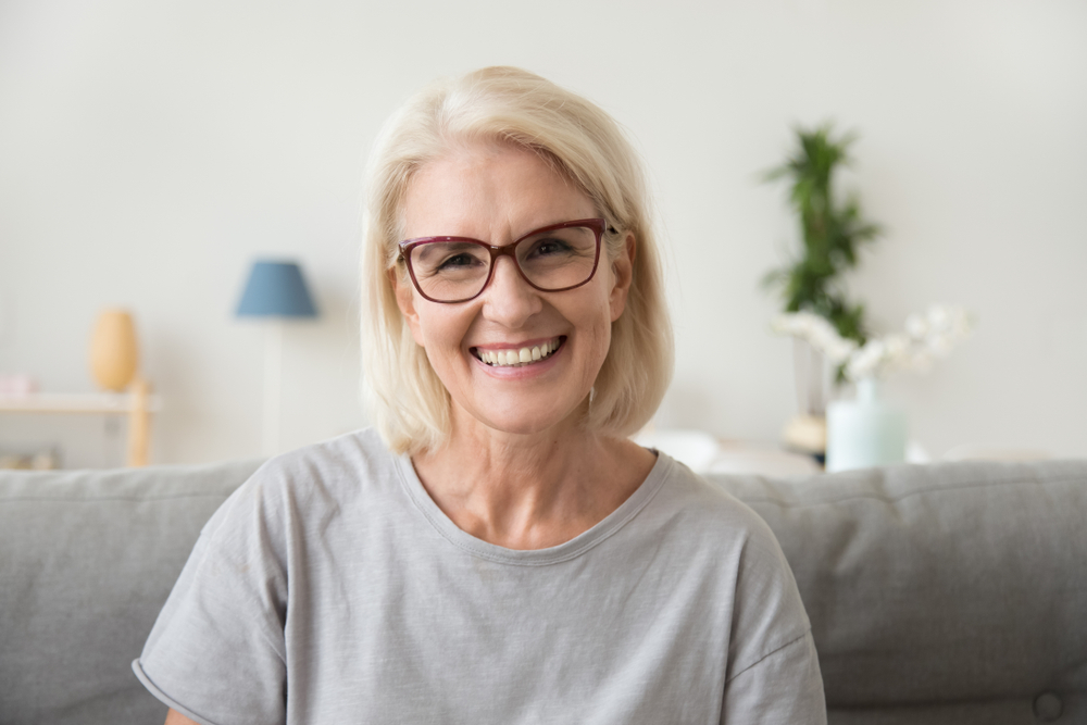 older woman going through menopause